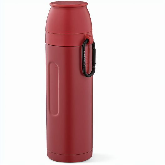 Loire Thermos aus recy.Edelstahl, 810 ml. Mit 2 Bechern und Karabiner (Bild 1)