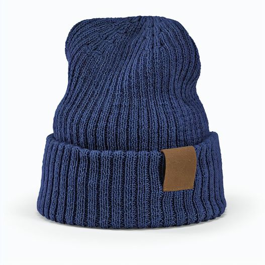 Produktabbildung Cobain Mütze aus rPET und Wolle. Mit personalisierbarem Aufnäher Cobain Mütze aus rPET und Wolle. Mit personalisierbarem Aufnäher (Bild 1)