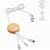 Feynman 5-in-1 Kabel aus Bambus und rPET. Mit hinterleuchtetem Logo (Bild 4)