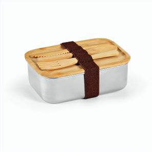 Warhol Lunchbox recy.Edelstahl, 740 ml, mit integriertem Besteck