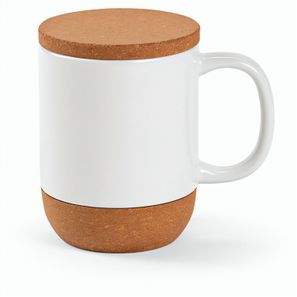 Ebro Keramik Tasse mit Kork,410 ml. Für Sublimationsdruck geeignet