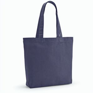 Blanc Einkaufstasche recy.Baumwolle (220 g/m²). Mit Henkeln und Bodenfalte
