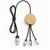 Feynman 5-in-1 Kabel aus Bambus und rPET. Mit hinterleuchtetem Logo (Bild 3)