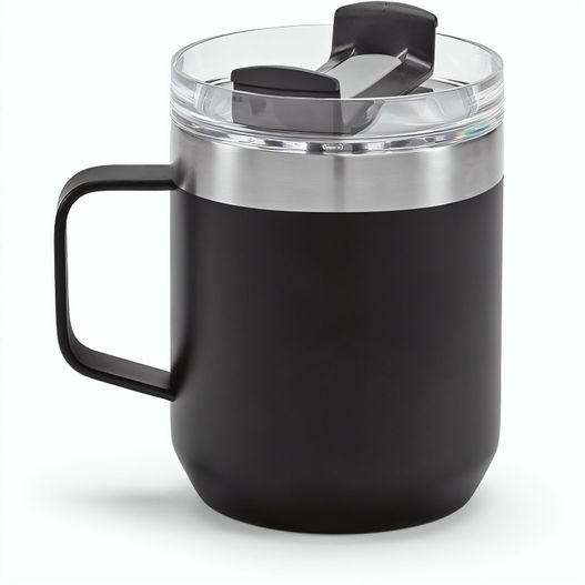 Shinano Tasse recy.Edelstahl, 440 ml. Doppelwandig mit drehbarem Deckel (Bild 1)