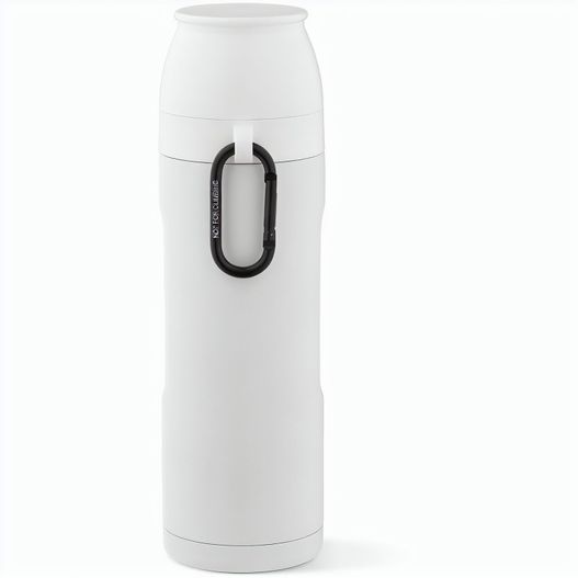Loire Thermos aus recy.Edelstahl, 810 ml. Mit 2 Bechern und Karabiner (Bild 1)