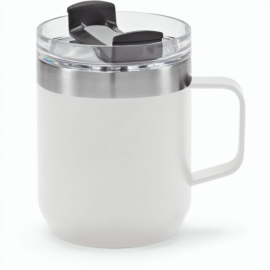 Shinano Tasse recy.Edelstahl, 440 ml. Doppelwandig mit drehbarem Deckel (Bild 1)