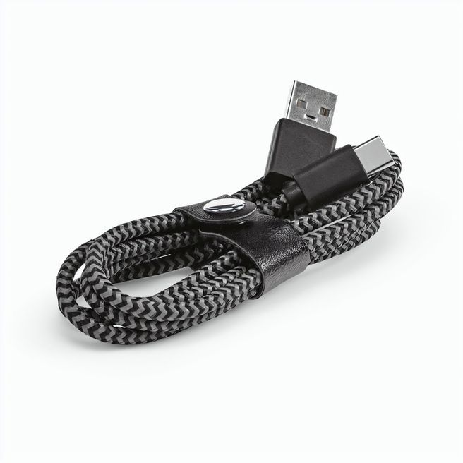 Leibniz Kabel aus rPET. 1 m. USB-C auf USB-A. Schnellladefunktion