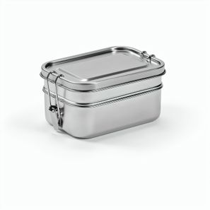 Picasso Lunchbox recy.Edelstahl, 1240 ml. Mit seitlichen Verschlussklammern