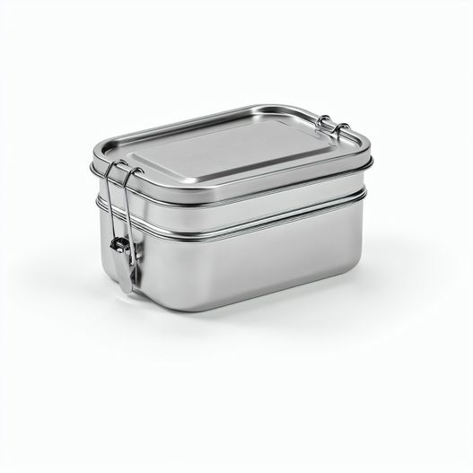 Picasso Lunchbox recy.Edelstahl, 1240 ml. Mit seitlichen Verschlussklammern (Bild 1)