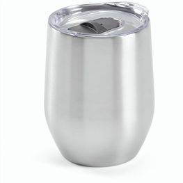 Tigris Reisebecher recy.Edelstahl, 320 ml. Doppelwandig mit Deckel