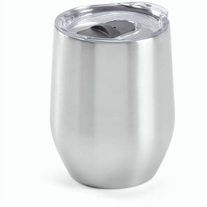 Tigris Reisebecher recy.Edelstahl, 320 ml. Doppelwandig mit Deckel