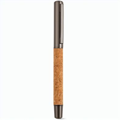 Faulkner Kugelschreiber.Kork und recy.Edelstahl. Blaue Dokumental®-Tinte