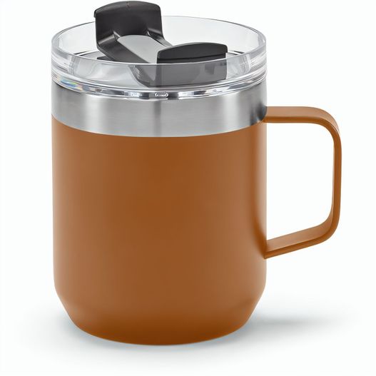 Shinano Tasse recy.Edelstahl, 440 ml. Doppelwandig mit drehbarem Deckel (Bild 1)