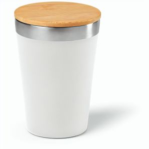 Don Reisebecher recy.Edelstahl mit Bambusdeckel, 400 ml. Doppelwandig