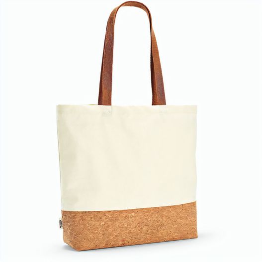 Vinson Einkaufstasche aus recycelter Baumwolle (220 g/m²) und Kork (Bild 1)
